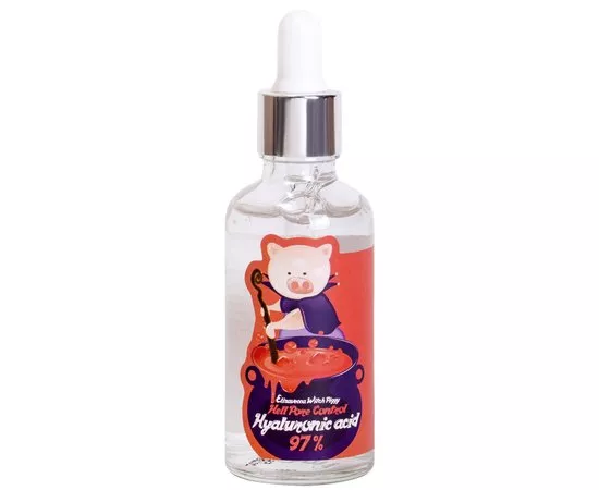 Elizavecca Witch Piggy Hell Pore Control Hyaluronic Acid 97% Ампульная сироватка для розширених пор з 97% гіалуронової кислоти, 50 мл, фото 