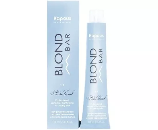 Крем-краска для волос с экстрактом жемчуга Kapous Professional Blond Bar.