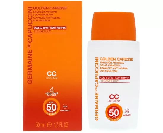 GERMAINE de CAPUCCINI Advanced Anti-Ageing Sun Emulsion SPF 50 CC Сонцезахисна емульсія проти зморшок з тоном, 50 мл, изображение 3