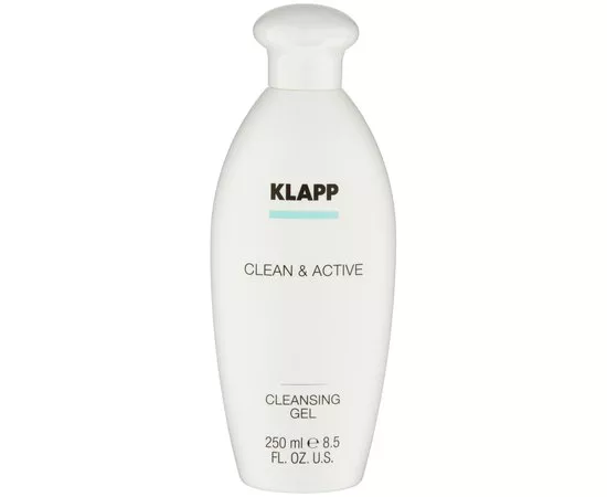 Klapp Clean & Active Cleansing Gel  Очищуючий гель для вмивання для жирної та комбінованої шкіри, 250 мл, фото 