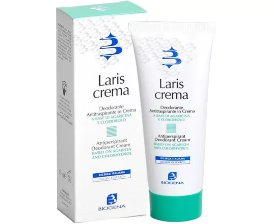 Крем антиперспирант-дезодорант Biogena Laris Crema Anti-perspirant, 75 ml