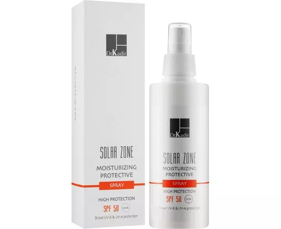 Спрей увлажняющий защитный SPF50 Dr. Kadir Solar Zone Moisturizing Protective Spray, 125 ml