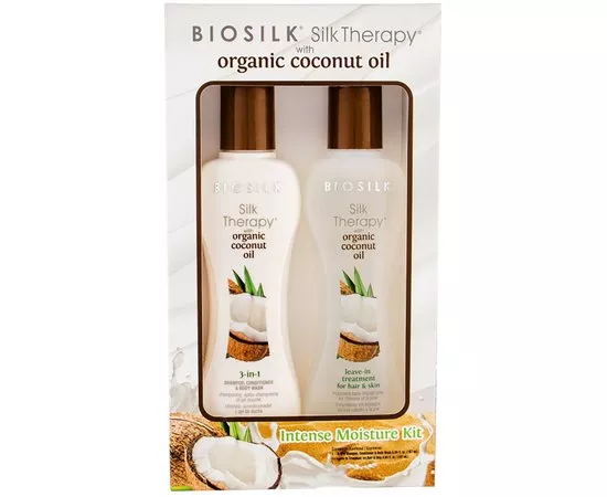 Набор шелковая терапия на основе кокосового масла Biosilk Silk Therapy with Organic Coconut Oil Kit