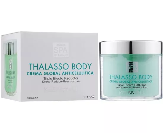 Антицеллюлитный крем тройного действия Keenwell Thalasso Body Anticellulite Global Cream Triple Reducing Effect, 270 ml, изображение 2