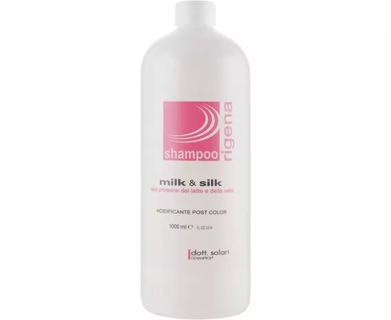 Шампунь с протеинами молока и шелка Dott. Solari Rigena Professional Milk & Silk Shampoo, 1000 ml