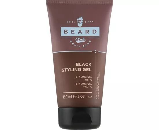 Kay Pro Beard Club Black Styling Gel Чорний гель для укладання, 150 мл, фото 