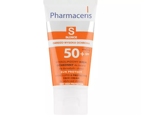 Крем гидролипидный защитный для лица для взрослых и детей SPF50 Pharmaceris S Hydro-Lipid Protective Face Cream, 50 ml