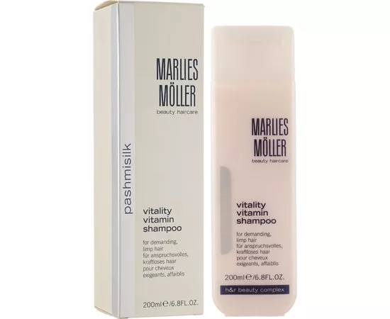 Витаминный шампунь для волос Marlies Moller Pashmisilk Vitality Vitamin Shampoo, 200 ml, изображение 3