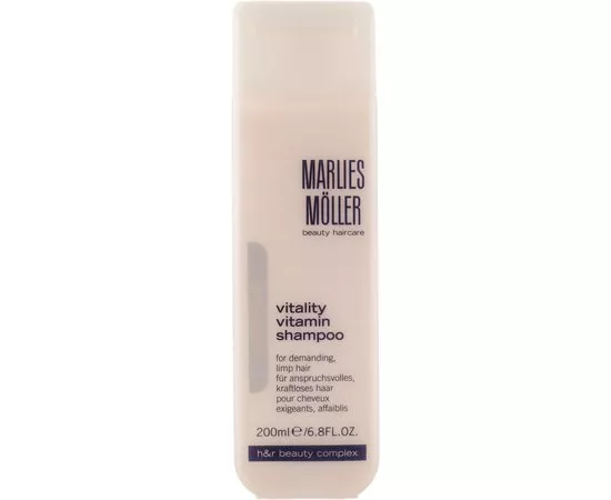 Витаминный шампунь для волос Marlies Moller Pashmisilk Vitality Vitamin Shampoo, 200 ml, изображение 2