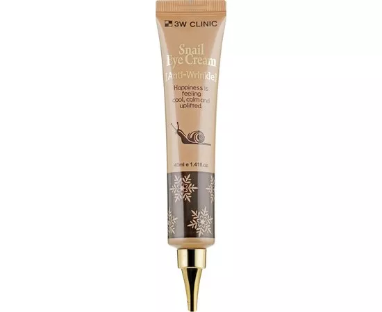 Антивіковий крем для очей з муцином равлика 3W CLINIC Snail Mucus Anti-Wrinkle Eye Cream, 30 мл, фото 