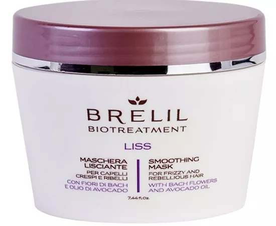 Маска для розгладження волосся Brelil Bio Traitement Liss Hair Mask, фото 