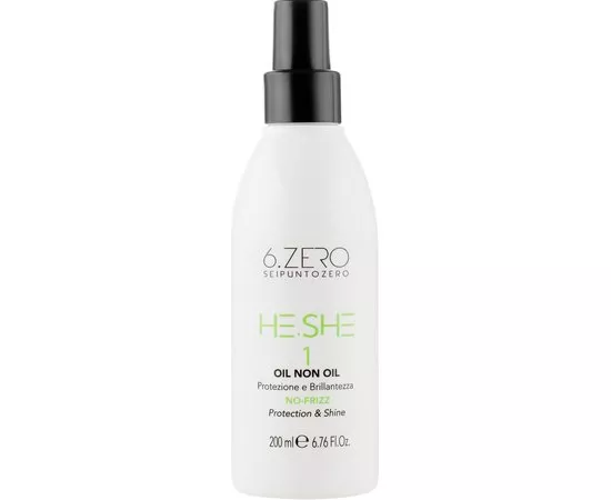 Флюид для блеска и разглаживания волос Seipuntozero He.She Oil Non Oil, 200 ml