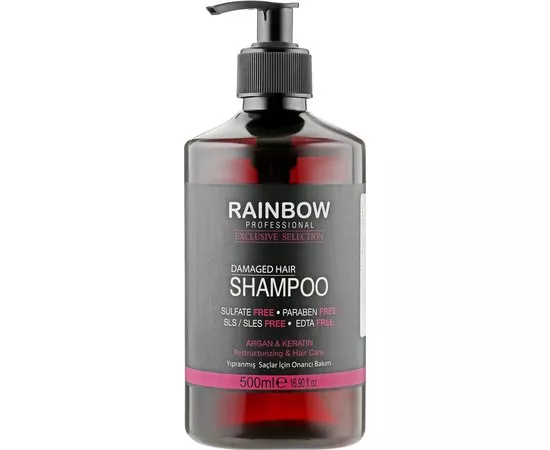 Шампунь Арган и Кератин Rainbow Exclusive Selection Argan & Keratin Shampoo, 500 ml