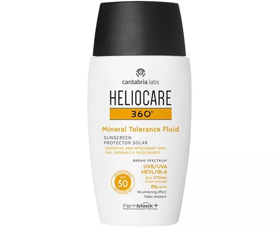 Cantabria Heliocare 360 Mineral Tolerance Fluid SPF 50 Сонцезахисний мінеральний крем-флюїд, 50 мл, фото 