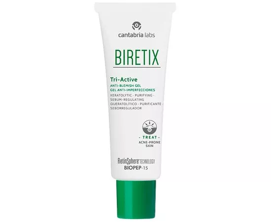 Гель три-актив для кожи с акне Cantabria Biretix Tri-Active Anti-Blemish Gel, 50 ml, изображение 2