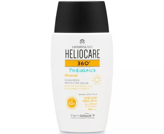 Cantabria Heliocare 360 Pediatrics Mineral SPF 50+ Дитячий сонцезахисний мінеральний крем, 50 мл, фото 