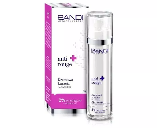 Крем антикуперозный укрепляющий с витаминами PP и K Bandi Anti-rouge capillary treatment cream, 50 ml