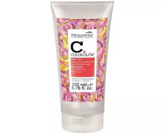 Тонирующая маска Красный Nouvelle Rev Up Color Refreshing Mask Rosso, 200 ml