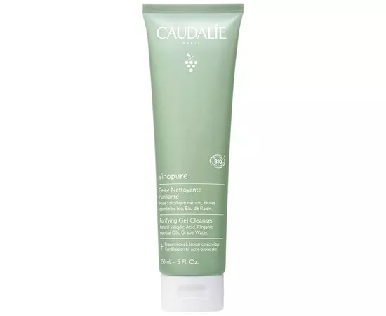 Очищающий гель для умывания Caudalie Vinopure Purifyng Gel Cleanser, 150 ml