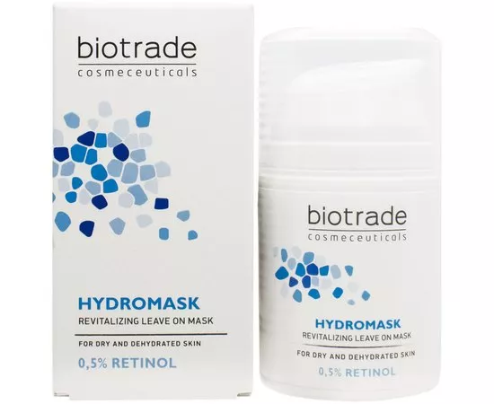 Увлажняющая ревитализирующая несмываемая маска для лица с ретинолом Biotrade Pure Skin Hydromask Revitalizing Leave On Mask 0,5% Retinol, 50 ml