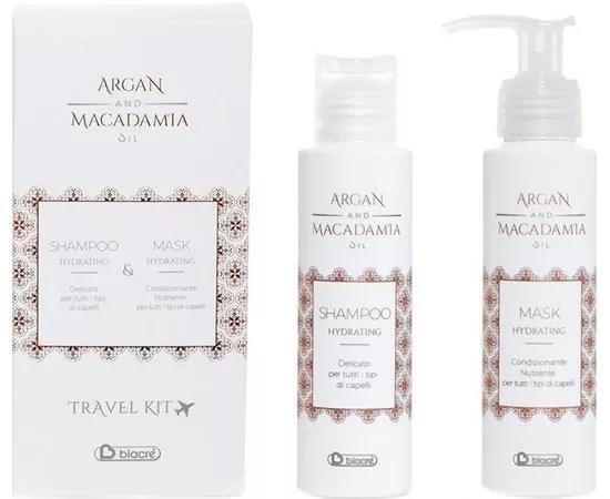 Тревел-набор Арган и Макадамия Biacre Argan And Macadamia Kit, 2*100 ml