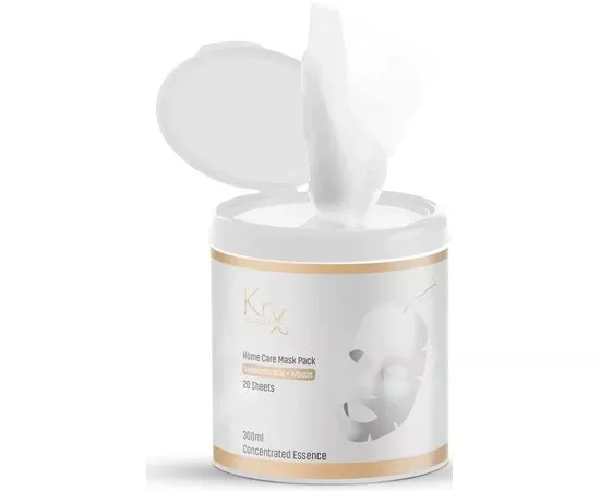 Тканевые хлопковые маски насыщены отбеливающим бустером KRX Aesthetics Tranexamic Acid + Arbutin Sheet Mask Pack, 20 шт