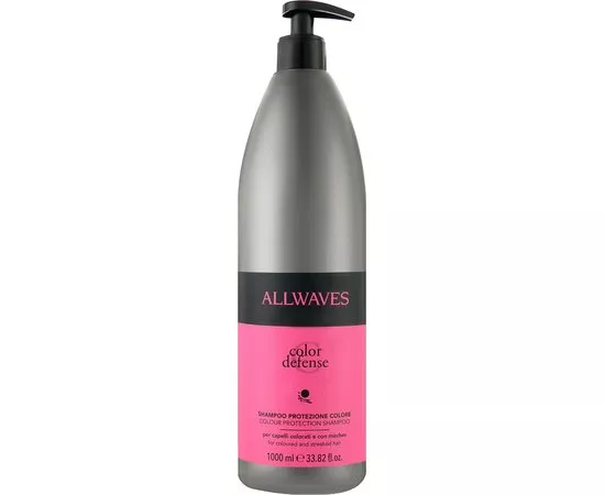 Шампунь для захисту кольору фарбованого волосся Allwaves Color Defense Colour Protection Shampoo, 1000ml, фото 