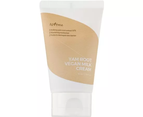 Крем зволожувальний з коренем дикого ямсу Isntree Yam Root Vegan Milk Cream, 80 ml, фото 