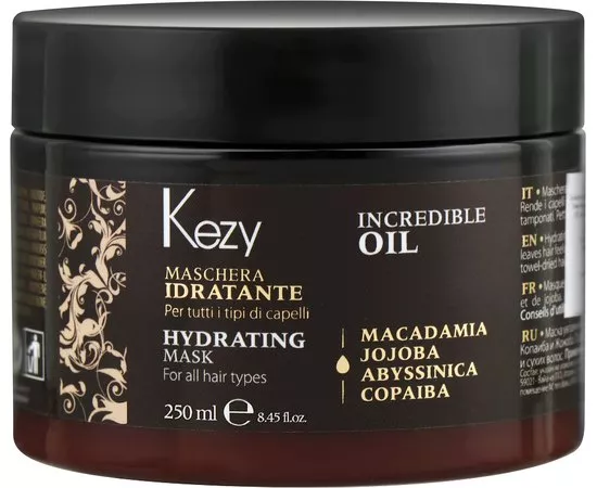 Увлажняющая маска Kezy Incredible Oil Hydrating Mask, 250 ml