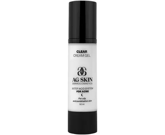 Крем-гель з азелогліцином та саліциловою кислотою AG Skin 3 Step Acid System For Acne Clear Cream Gel, 50 ml, фото 