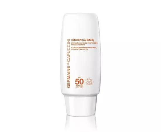 GERMAINE de CAPUCCINI Golden Caresse Emulsion Anti-Age Protection SPF50 Сонцезахисна емульсія проти зморшок, 50 мл, фото 