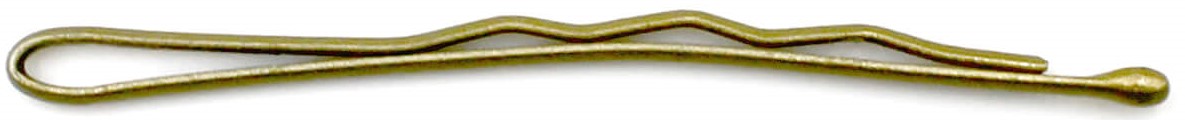 Невидимки для волос фрезерованные золотистые с одним шариком SPL 70913, изображение 4