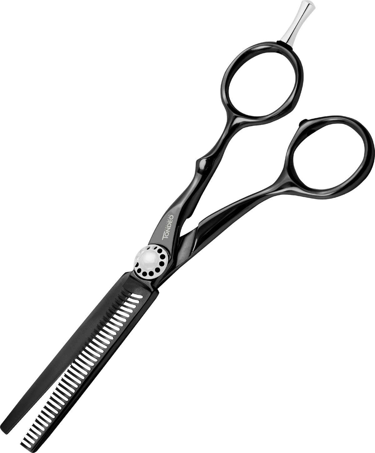 Tondeo Mythos Offset Black Wave 5.75 Ножиці перукарські філірувальні, фото 