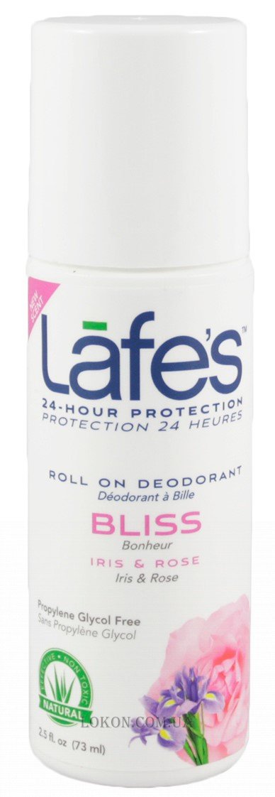 Дезодорант "Ірис і троянда" LAFE&#39;S Roll On Deodorant Bliss Iris & Rose, 88 мл, фото 