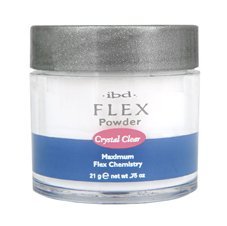 ibd Crystal Clear Flex® Polymer Powder, 0,75oz (21 г) - прозрачная акриловая пуд