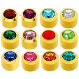 Caflon Микс в завальцовке (все виды по одной паре)Размер R(средний - 3 мм)