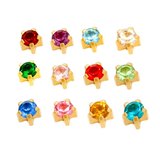 Caflon Gold Claw Set Gold Сережки для проколу вух в Крапані (позолота), 12 пар, фото 