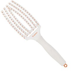 Щетка для волос изогнутая продувная белая Olivia Garden Finger Brush White