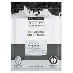Тканевая маска очищающая Уголь и Пробиотики Freeman Beauty Infusion, 25 ml