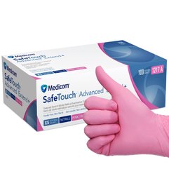 Medicom Рукавички нітрилові без пудри рожеві, 100 шт, фото 