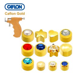 Серьги для прокола ассорти Caflon Gold Mix, 12 пар