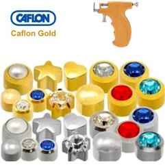 Caflon Gold Mix Large Сережки для проколу великий набір, 24 пари, фото 