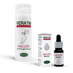 Veratin Skin Care"Micotin Feet Care + Micotin Booster"Набір"Гель Micotin + Micotin Booster", 50 мл + 11 мл, фото 