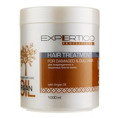 Маска интенсивный уход для поврежденных и лишенных блеска волос с аргановым маслом Tico Professional Expertico Argan Oil Treatment For Damaged Dull Hair, 1000 ml