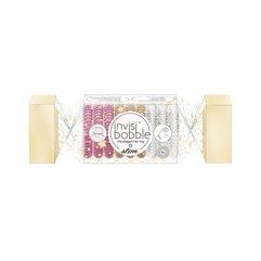 Invisibobble Slim The Wonderfuls Trio Cracker Подарунковий набір гумок-браслетів, фото 