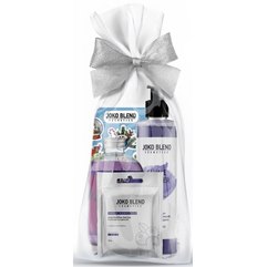 Joko Blend Purple Space Set Подарунковий набір (пудра для ванни, маска для обличчя, гель для душу, стікери), 200 г + 20 г + 260 мл + 1 шт, фото 
