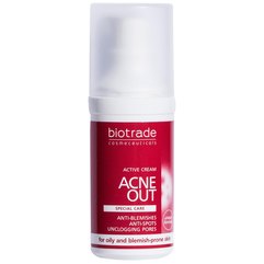 Biotrade Acne out Spesial Care Active Cream Крем Крем для шкіри схильної до вугрового висипання, 30 мл, фото 