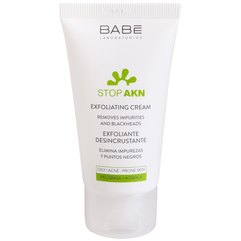 Babe Laboratorios Stop AKN Exfoliating Cream Очищуючий (відлущуючий) крем з ефектом пілінгу, 50 мл, фото 