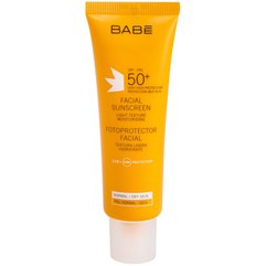 Солнцезащитный крем для лица для сухой кожи SPF 50 Babe Laboratorios Facial Sunscreen, 50 ml
