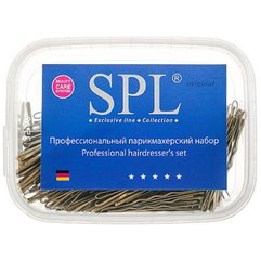 Невидимки для волос фрезерованные золотистые с одним шариком SPL 70913